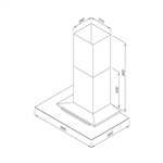 Máy hút mùi đảo Malloca MC 9066 Island New